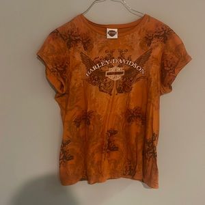 Orange Harley-Davidson XL t-shirt